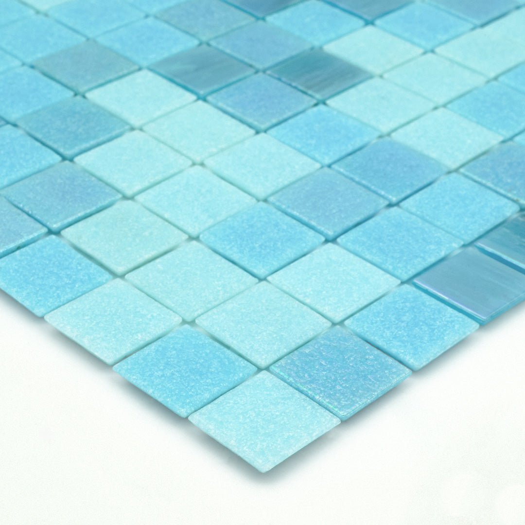 TREND Aquatica Azzurro Mediterraneo Glass Pool Tile 2"x2" Mosaic - PoolTile.net