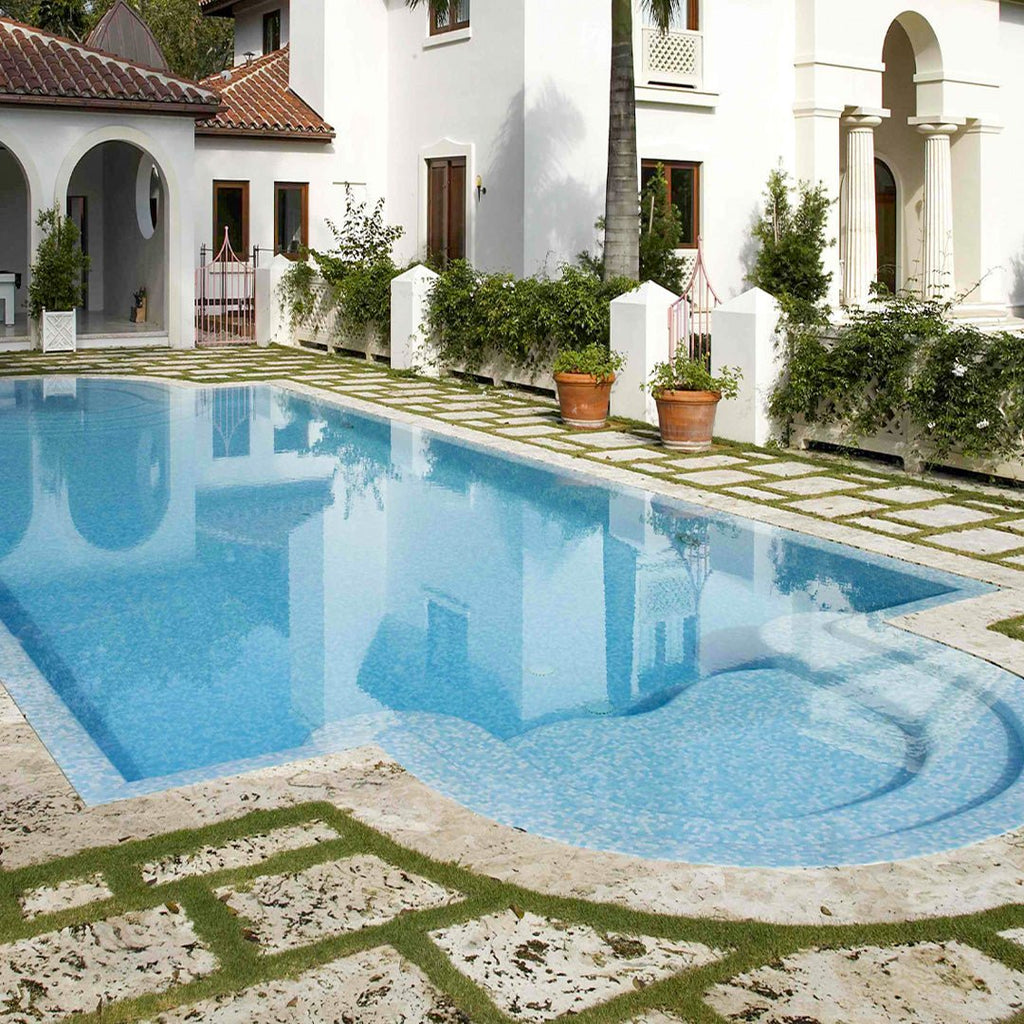 TREND Aquatica Azzurro Mediterraneo Glass Pool Tile 2"x2" Mosaic - PoolTile.net