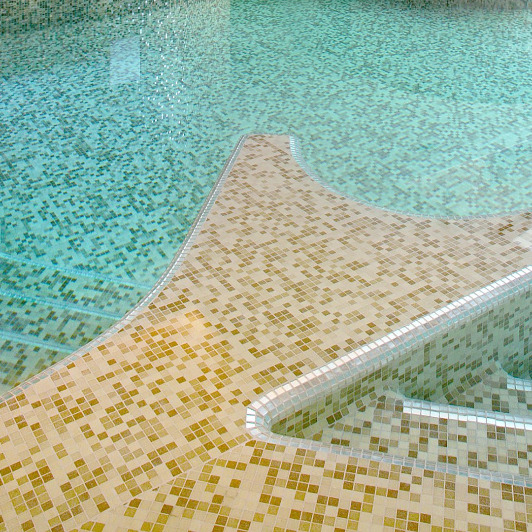 TREND Aquatica Panarea Glass Pool Tile 2"x2" Mosaic - PoolTile.net