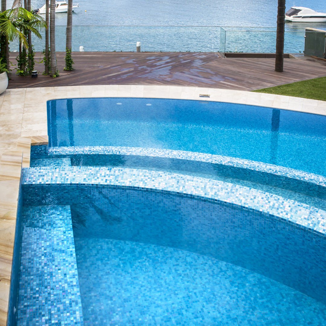 TREND Aquatica Whaoo Glass Pool Tile 2"x2" Mosaic - PoolTile.net