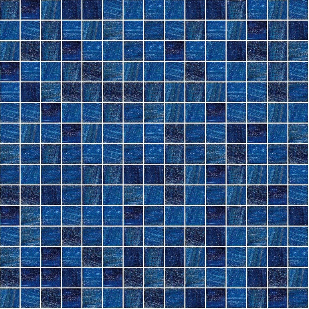 TREND Brillante 239 Deep Blue Glass Pool Tile 2"x2" Mosaic - PoolTile.net