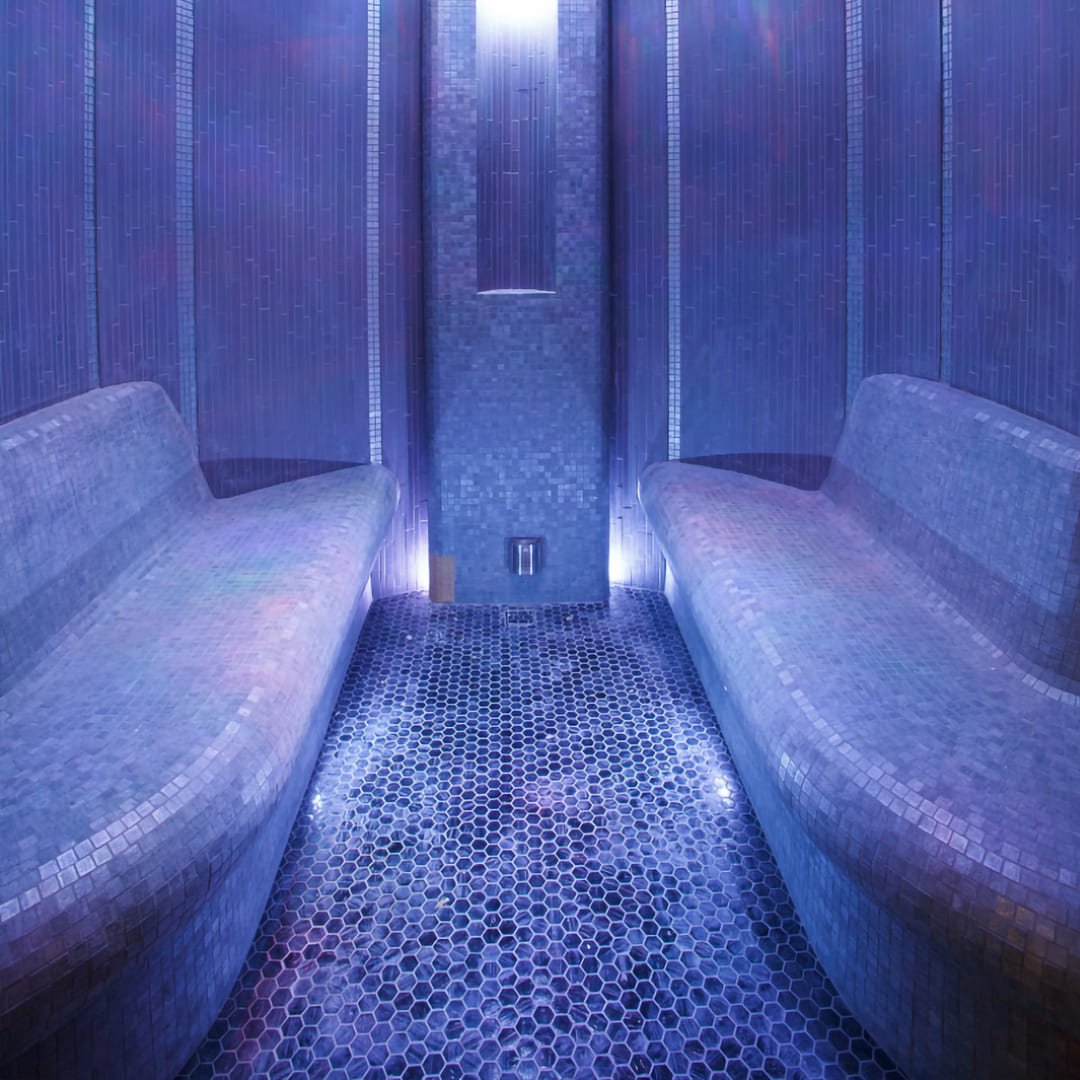 TREND Brillante 239H Hexagonal Sky Glass Pool Tile 2"x2" Mosaic - PoolTile.net