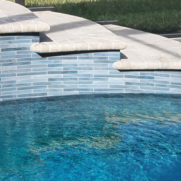 Sample of Mosamano Handmade Pool Tile in Blue