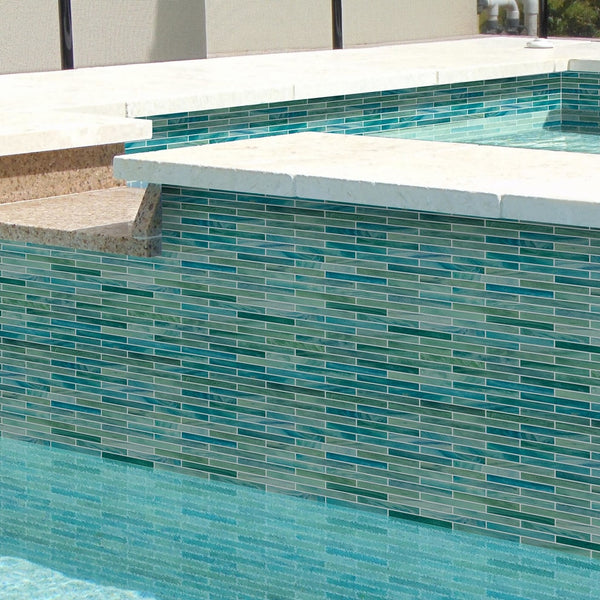 Sample of Mosamano Handmade Pool Tile in Green